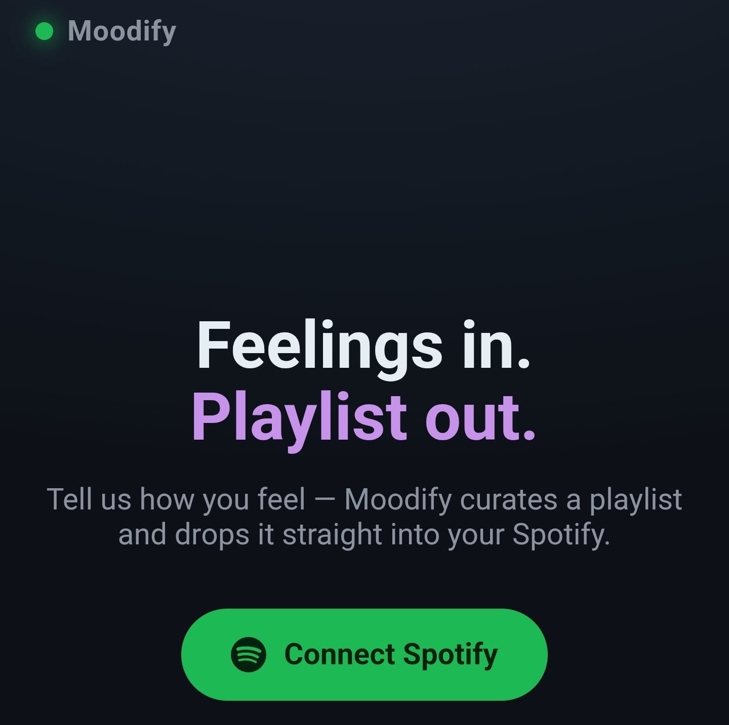 Moodify Music Analytics & Recommendation App Preview